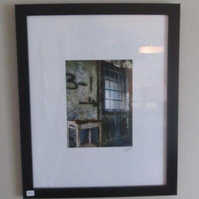 Framed photo artist print - signed/dated.
