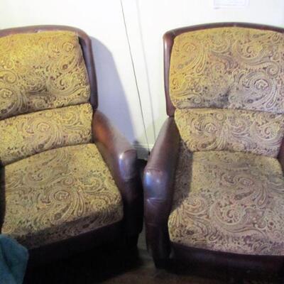 2 VERY comfortable leather & upholstery recliners for any space! 