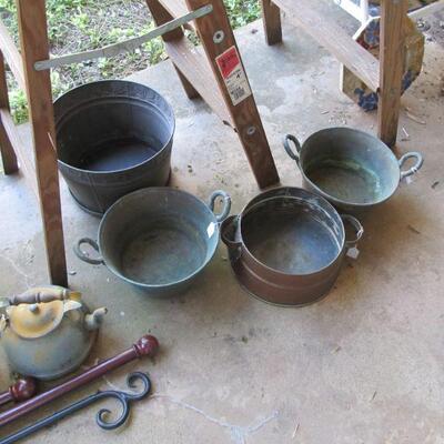 Real vintage copper pots