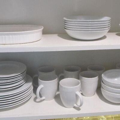 Threshold dinnerware set & Corningware set.