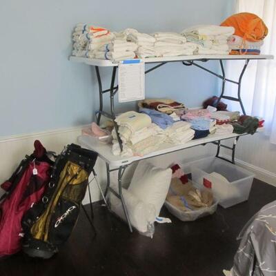 LARGE SELECTION OF LINENS: TOWELS, SHEETS â€“ KING, QUEEN, & TWIN, BATH RUGS, BLANKETS, COMFORTERS, COMFORTER SETS, DUVET SETS,...