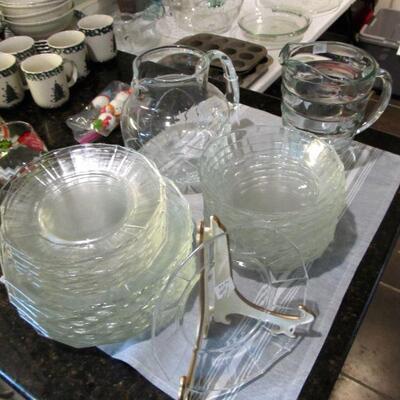 Beautiful glass Italian plates & bowls set by BORMIOLI â€“ ITALIAN DISH SET