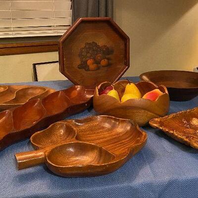 Wood bowls, serveware