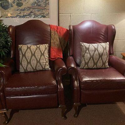 Leather Wingback Recliners
