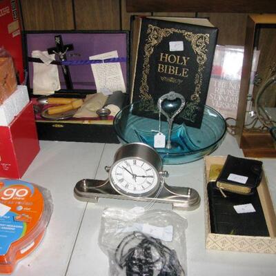 vintage last rites set with original box,  bible and prayer books
