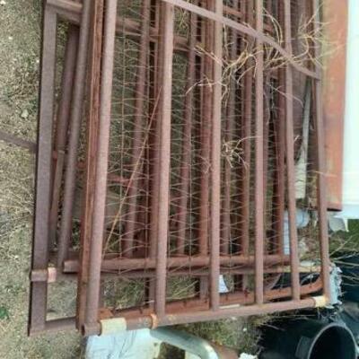 #460 â€¢ 5 Steel Livestock Gates/ Panels.All Measure Approx: 50â€ x 16â€™.