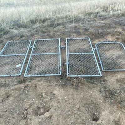 #2204 • 4 Chain Link Gates: Ranging In Size From Approx: 33” x 70” - 32” x 50. 
