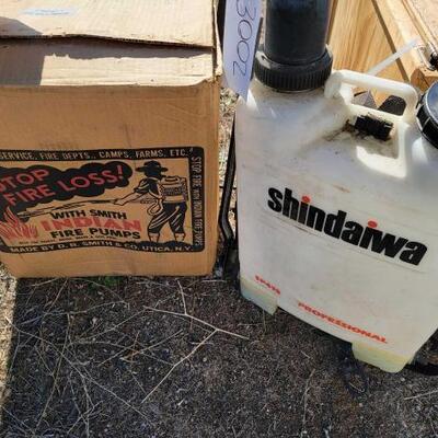 #3002 • Shindaiwa Sprayer and Indian Fire Pump