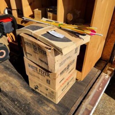 #3072 • 3 Boxes Of Clay Pigeons, Paper Targets, And Arrows