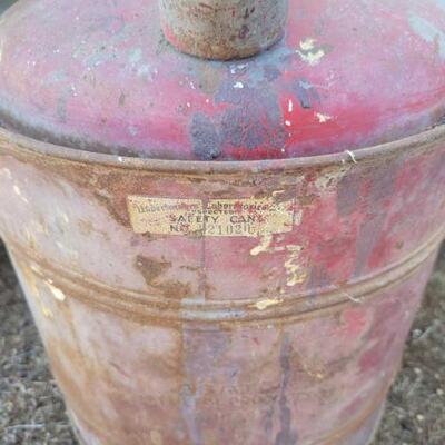 #3082 • 2 Vintage Fire Extinguishers And 2 Gas Cans
