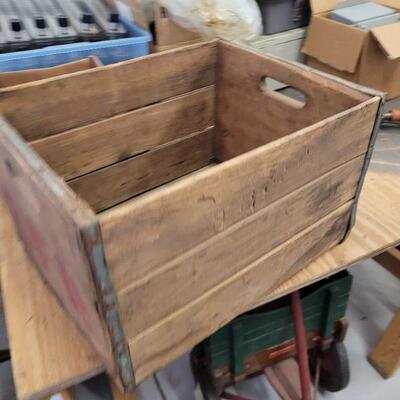 old wooden peach crate