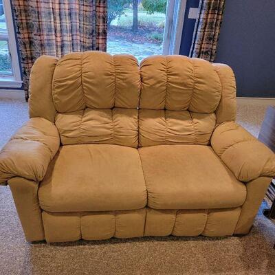 microfiber reclining couch $50