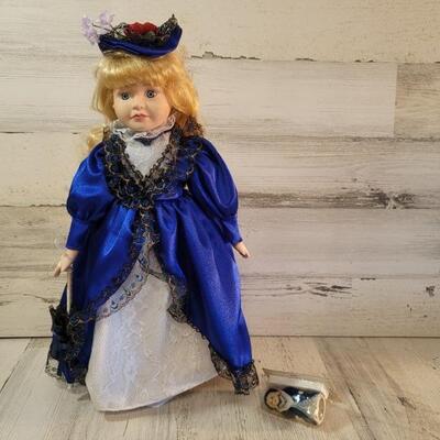 Limited Edition Genuine Porcelain Doll & a Matching Tree Ornament