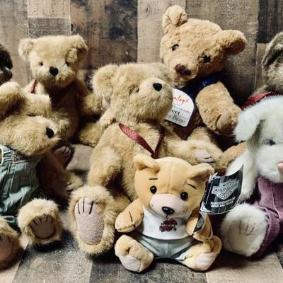 (8) Collectable Teddy Bears by Hamleys, Harley, 
Davidson, JB Bean and Associates, and The Boyds Collection
