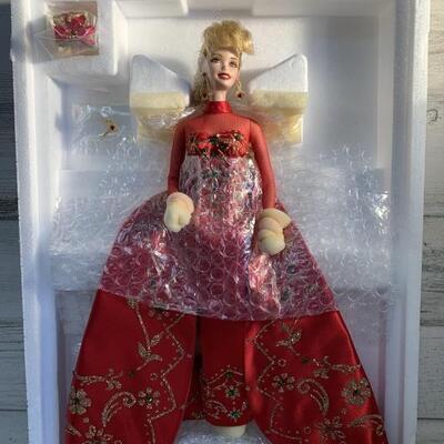 NIB Holiday Porcelain Barbie Collection