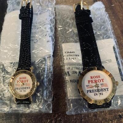 Ross Perot Campaign His/Hers Watches, Leather Band