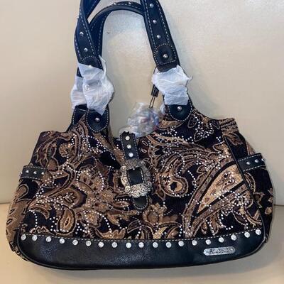 Montana West Western Buckle Floral Handbag NWT