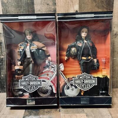 (2) NIB Barbie Harley Davidson Collectors Edition