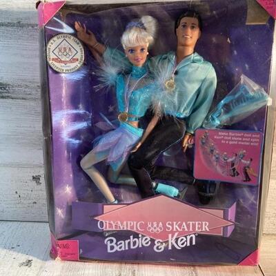 NIB Olympic USA Skater Barbie & Ken