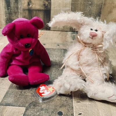 (2) Ty Beanie Baby Millenium Bear & Ty Plush Rabbi
Ty Beanie Baby Millennium has tag but it is not attached.  No tag on plush rabbit