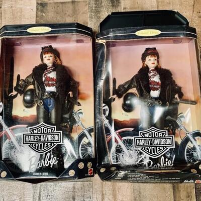 (2) NIB Barbie Harley Davidson Collectors Edition