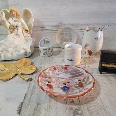 Lot of Decor: 1 Limoges Trinket Box, 1 Music Box & More, as pictured