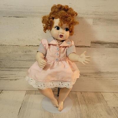 13in Rubber Doll on Stand