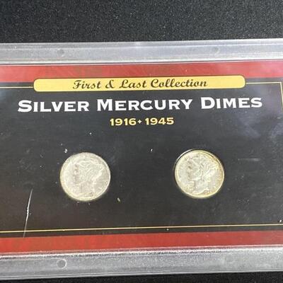 First & Last Silver Mercury Dime Set 1916 & 1945