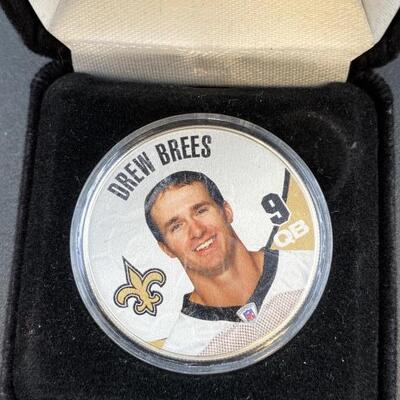 Drew Brees 1 Troy Ounce Fine Silver Round