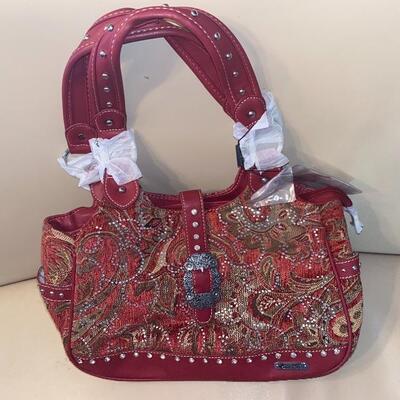 Montana West Western Buckle Floral Handbag NWT