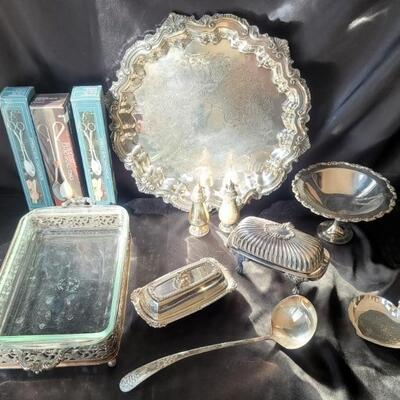 Nice Lot of Silver Plate, 3 Tongs are New in Box