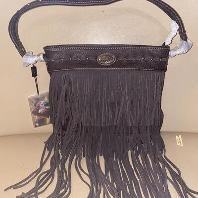 Montana West Western Suede Fringe Purse is Brand New with Tags