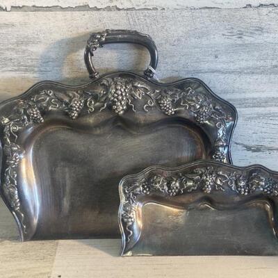 Silver Plated Crumb Tray and Table Scraper