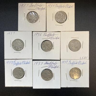 (8) Lot of Buffalo Nickels