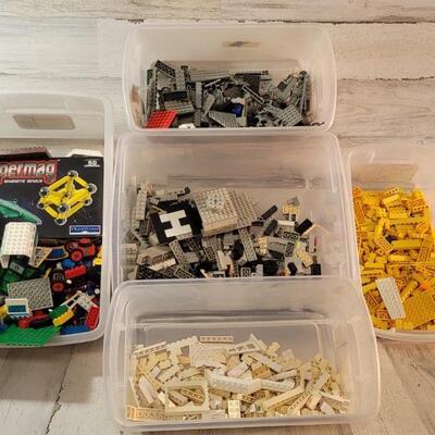 (5) Totes of Legos, as pictured