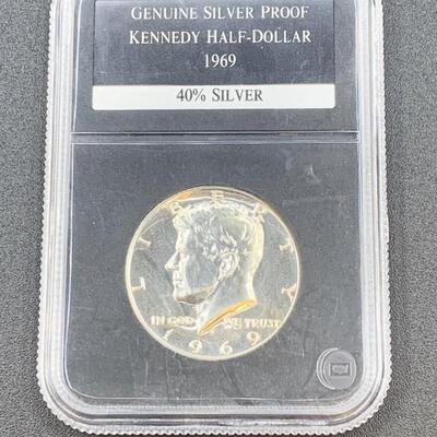 1969 Genuine Silver Kennedy Half-Dollar