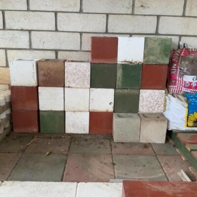 Square cinder blocks (painted).  23 blocks.   $2 each