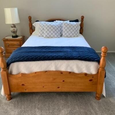 Queen size bed w/ one side table.   $225