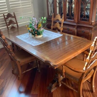 Dining room table w/6 chairs.  $300