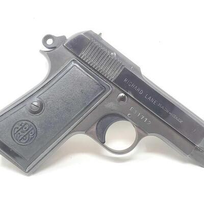 #214 â€¢ P. Beretta 1934 9mm Semi-Auto Pistol. Serial Number: E31712 Barrel Length: 3.5