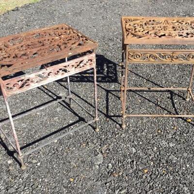 Vintage Decorative Iron Garden Tables