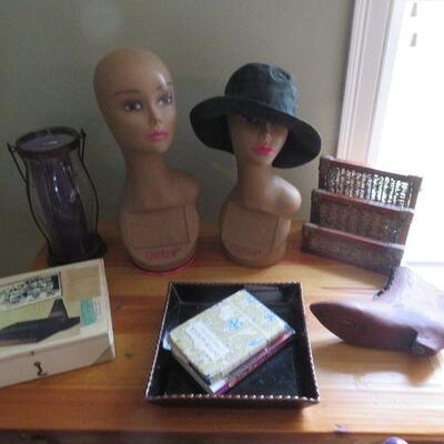 Vintage mannequin head forms