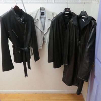 Assorted leather outerwear