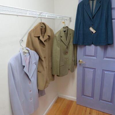 Assorted wool blazers, jackets.  Italian makers