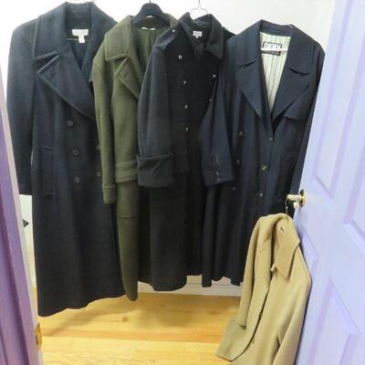 Assorted wool coats, various makers