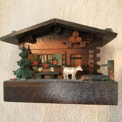 Vintage chalet music box