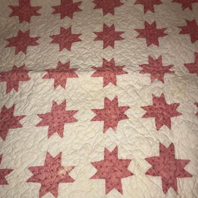 Pink & white quilt 70