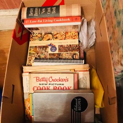 Box of  Recipe / Cook Books