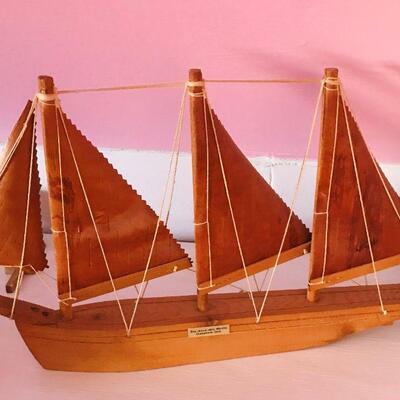Handmade decorative sailboat 