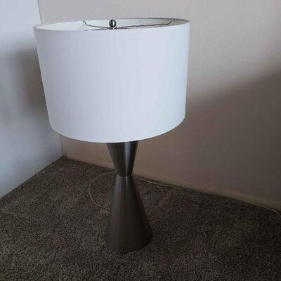 AAE055 - Another Silver Finish Lamp w/Lamp Shade